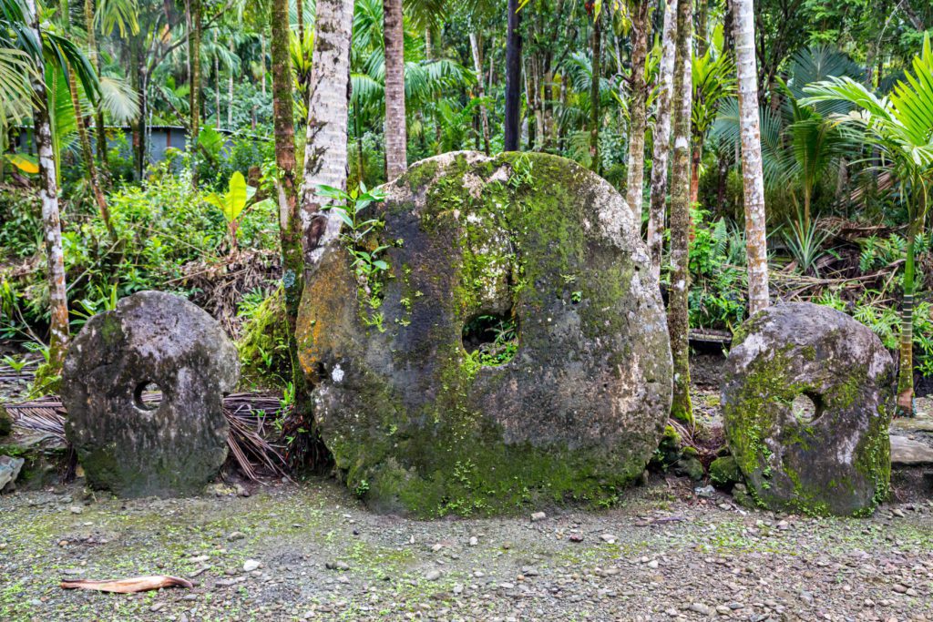 Giant megalithic stone in a jungle